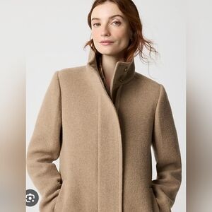 J. Crew Classic Tan City Coat Size 14